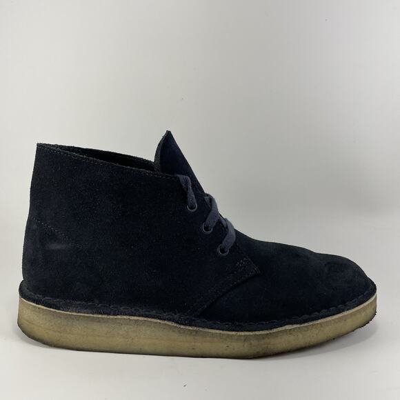 Clarks Men's Boots - Dark Blue Suede - Picture 1 of 11